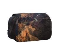 ESNAIUVCD Grand Canyon Trousse à stylos double couche imprimée de grande capacité, adaptée pour les garçons, les filles et les adultes, cette trousse de bureau avec compartiment