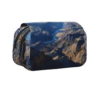 ESNAIUVCD Grand Canyon Trousse à stylos double couche imprimée de grande capacité, adaptée pour les garçons, les filles et les adultes, cette trousse de bureau avec compartiment
