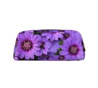 ESNAIUVCD Grande trousse à crayons avec fermeture éclair et imprimé fleur de lys violet - Trousse multifonction pour le travail et le maquillage, doré, Taille unique, Trousse de beauté