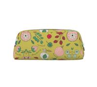 ESNAIUVCD Grande trousse à crayons avec fermeture éclair et imprimé fruits d'été - Trousse multifonction pour le travail et le maquillage, Argenté., Taille unique, Trousse de beauté