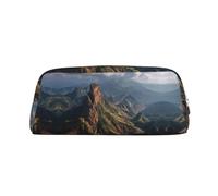 ESNAIUVCD Grande trousse à crayons avec fermeture éclair et imprimé Mountain Peak - Trousse multifonction pour le travail et le maquillage, Argenté., One Size, Trousse de beauté