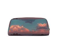 ESNAIUVCD Grande trousse à crayons avec fermeture éclair et imprimé River and The Great Sky - Trousse multifonction pour le travail et le maquillage, doré, One Size, Trousse de beauté