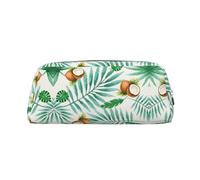 ESNAIUVCD Grande trousse à crayons avec fermeture éclair et motif cocotier d'été - Trousse multifonction pour le travail et le maquillage, Argenté., Taille unique, Trousse de beauté