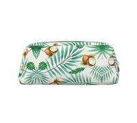 ESNAIUVCD Grande trousse à crayons avec fermeture éclair et motif cocotier d'été - Trousse multifonction pour le travail et le maquillage, doré, Taille unique, Trousse de beauté