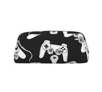 ESNAIUVCD Grande trousse à crayons avec fermeture éclair et motif manette de jeu - Trousse multifonction pour le travail et le maquillage, doré, Taille unique, Trousse de beauté