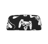 ESNAIUVCD Grande trousse à crayons avec fermeture éclair et motif manette de jeu - Trousse multifonction pour le travail et le maquillage, Argenté., Taille unique, Trousse de beauté