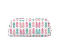 ESNAIUVCD Grande trousse à crayons avec fermeture éclair - Motif ananas d'été - Multifonctionnelle - Trousse de maquillage, doré, Taille unique, Trousse de beauté
