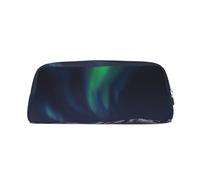 ESNAIUVCD Grande trousse à crayons avec fermeture éclair - Motif Aurora - Multifonctionnel - Pour le travail et les voyages, Argenté., Taille unique, Trousse de beauté