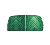 ESNAIUVCD Grande trousse à crayons avec fermeture éclair - Motif feuilles tropicales d'été - Pour le travail et les voyages - Multifonctionnel, doré, Taille unique, Trousse de beauté