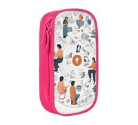ESNAIUVCD Grande trousse à crayons avec illustration « I Love The 90s » pour enfants, garçons, école, bureau, rose, Taille unique, Trousse de beauté