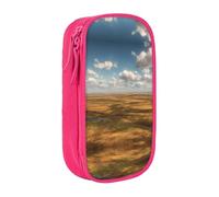 ESNAIUVCD Grande trousse à crayons avec imprimé prairie pour enfants, garçons, école, bureau, rose, One Size, Trousse de beauté