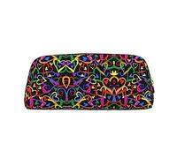 ESNAIUVCD Grande trousse à crayons Gay Pride avec fermeture éclair et imprimé arc-en-ciel - Trousse multifonction pour le travail et le maquillage, doré, Taille unique, Trousse de beauté