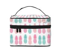 ESNAIUVCD Grande trousse de toilette d'été avec imprimé ananas pour femme, Noir , Taille unique, Trousse de beauté