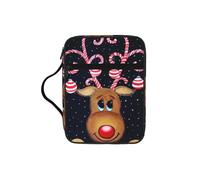 ESNAIUVCD Housse de livre avec imprimé de Noël étoilé pour femmes et filles, avec poignée pour Bible de taille standard