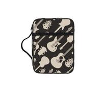 ESNAIUVCD Housse de livre avec motif de guitare pour femmes et filles, avec poignée pour bible de taille standard