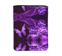 ESNAIUVCD Housse de protection de livre en tissu lavable avec fermeture éclair - Motif papillon violet