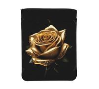 ESNAIUVCD Housse de protection de livre en tissu lavable avec fermeture éclair - Motif rose doré