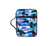 ESNAIUVCD Housse de protection pour Bible avec motif palmier, pour femmes et filles, avec poignée pour Bible de taille standard
