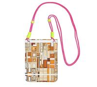ESNAIUVCD Impression moderne du milieu du siècle pour transporter un téléphone portable en diagonale, sac à bandoulière, adapté pour transporter des téléphones portables, etc, Fuchsia, Taille unique