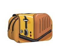ESNAIUVCD Joli sac à stylos double couche avec impression de tronçonneuse pleurante, convient pour les garçons, les filles et les adultes, cette trousse de bureau avec compartiment, Noir , Taille