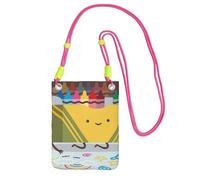 ESNAIUVCD Jolie boîte à crayons imprimée pour transporter un sac de téléphone portable en diagonale, sac à bandoulière, adapté pour transporter le téléphone portable, etc, Fuchsia, Taille unique