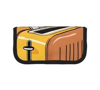 ESNAIUVCD Jolie trousse à crayons avec impression de tronçonneuse pleurante - Grande capacité - Trousse de maquillage durable pour étudiants - Avec double fermeture éclair pour école/bureau, Noir ,