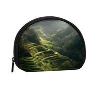 ESNAIUVCD Mini sac de rangement portable en forme de coquillage avec motif champs en terrasses à Bali