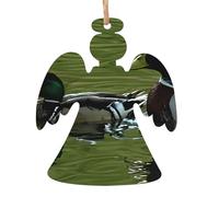 ESNAIUVCD Panneau en bois imprimé Loon Nature Oiseau Plaque en bois Cœurs Pancarte Cadeau pour femme, fille de la part des parents, cadeau de Noël ou d'anniversaire