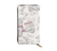 ESNAIUVCD Porte-monnaie multifonction en cuir véritable avec imprimé de chaussures d'oiseaux de dessin animé pour femmes, hommes, sac à main, fermeture éclair, grand sac à main de voyage pour