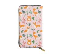 ESNAIUVCD Portefeuille en cuir véritable imprimé chien pour femmes, hommes, sac à main multifonction, fermeture éclair, grand sac à main de voyage pour téléphone portable, Noir , Taille unique