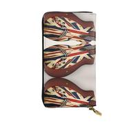 ESNAIUVCD Portefeuille en cuir véritable imprimé drapeau britannique pour femmes, hommes, sac à main multifonction, fermeture éclair, grand sac à main de voyage pour téléphone portable, Noir , Taille