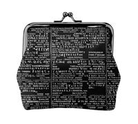 ESNAIUVCD Programmeur Programmeur Code Imprimé Kiss Lock Portefeuille Portefeuille en Cuir Porte-monnaie Femme Poche Argent Cadre en Fer Portefeuille Portable Compact