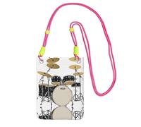 ESNAIUVCD Sac de téléphone portable imprimé jazz en diagonale, sac à bandoulière, adapté pour transporter le téléphone portable, etc, Fuchsia, Taille unique