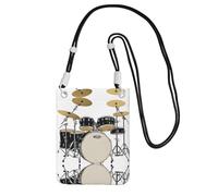 ESNAIUVCD Sac de téléphone portable imprimé jazz en diagonale, sac à bandoulière, adapté pour transporter le téléphone portable, etc, Noir , Taille unique
