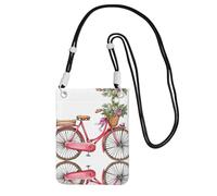 ESNAIUVCD Sac de téléphone portable imprimé vélo en diagonale, sac à bandoulière, adapté pour transporter le téléphone portable, etc, Noir , Taille unique