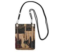 ESNAIUVCD Sac de transport pour téléphone portable en diagonale pour guitare, basse, instruments de musique, convient pour transporter des téléphones portables, etc, Noir , Taille unique