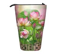 ESNAIUVCD Spirit of The Lotus - Trousse à crayons rétractable personnalisée avec nom signature personnalisée pour étudiants, enfants, adultes, pour l'école, le bureau