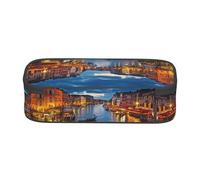 ESNAIUVCD Trousse à crayons avec impression de nuit Venise pour enfants, trousse à crayons de grande capacité, trousse à crayons pour école primaire, sacs de papeterie pour enfants