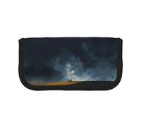 ESNAIUVCD Trousse à crayons avec impression tempête - Grande capacité - Trousse de maquillage durable pour étudiants - Avec double fermeture éclair - Pour école/bureau