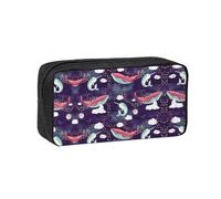 ESNAIUVCD Trousse à crayons avec imprimé baleine pour garçons et filles, trousse à crayons pour l'école secondaire pour enfants et filles