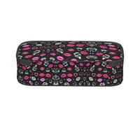 ESNAIUVCD Trousse à crayons avec imprimé couronne et lèvres pour enfants, trousse à crayons de grande capacité, trousse à crayons pour école primaire, sacs de papeterie pour enfants