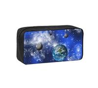 ESNAIUVCD Trousse à crayons avec imprimé planète galaxie pour garçons et filles, trousse à crayons pour l'école secondaire pour enfants et filles