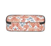 ESNAIUVCD Trousse à crayons avec imprimé récif de corail pour enfants, trousse à crayons de grande capacité, trousse à crayons pour école primaire, sacs de papeterie pour enfants