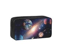 ESNAIUVCD Trousse à crayons avec imprimé univers planète pour garçons et filles, trousse à crayons pour l'école secondaire pour enfants et filles
