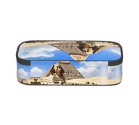 ESNAIUVCD Trousse à crayons imprimée pyramides d'Égypte pour enfants, trousse à crayons de grande capacité, trousse à crayons pour école primaire, sacs de papeterie pour enfants