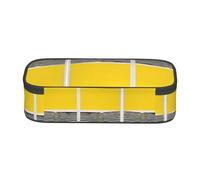 ESNAIUVCD Trousse à crayons jaune moutarde et noire pour enfants, trousse à crayons de grande capacité, trousse à crayons pour école primaire, sacs de papeterie pour enfants
