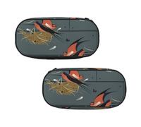 ESNAIUVCD Trousse à crayons portable avec imprimé hirondelle grange en graphite pour adolescents, garçons, étudiants