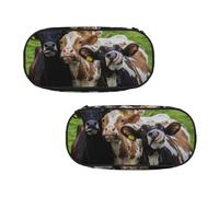 ESNAIUVCD Trousse à crayons portable avec imprimé vache prairie pour adolescents, garçons, étudiants