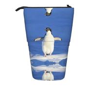 ESNAIUVCD Trousse à crayons rétractable avec joli imprimé pingouin personnalisé pour étudiants, enfants, adultes, pour l'école, le bureau