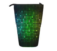 ESNAIUVCD Trousse à crayons rétractable personnalisée avec impression carrée colorée pour étudiants, enfants, adultes, pour l'école, le bureau